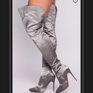 Fashionnova Satin Nights Over The Knee Boot